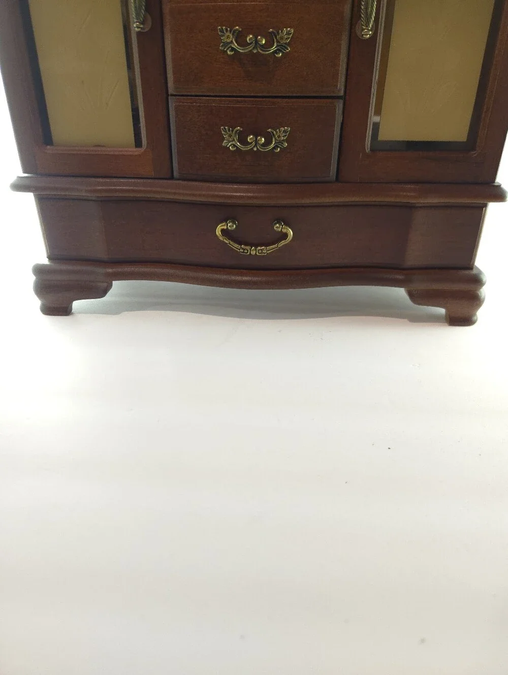 Classic Treasures Wooden Jewelry Chest Armoire - Walnut Finish
